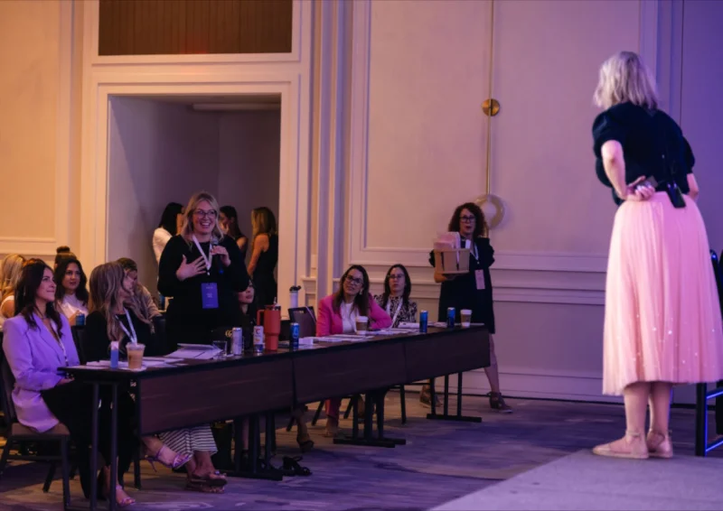 Zanoli engaging with audience